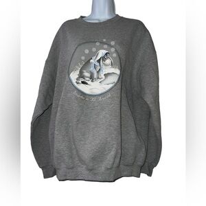 Vintage Disney eeyore snowflake sweatshirt wonder is all around sz XL